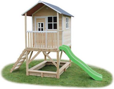 EXIT Toys Exit Speelhuis Loft 500 Met Glijbaan Naturel