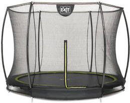 EXIT Toys Exit Silhouette Ground Ingegraven Trampoline Met Veiligheidsnet 305 Cm Zwart