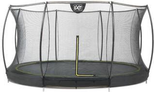 EXIT Toys Exit Silhouette Ground Ingegraven Trampoline Met Veiligheidsnet 366 Cm Zwart