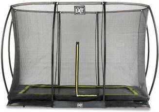 EXIT Silhouette Verlaagde Trampoline Met Veiligheidsnet Rechthoekig 214 X 305 Cm Zwart