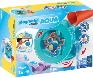 Playmobil ® Constructie speelset Waterwervelrad met babyhaai(70636 ), 123 aqua(6 stuks )