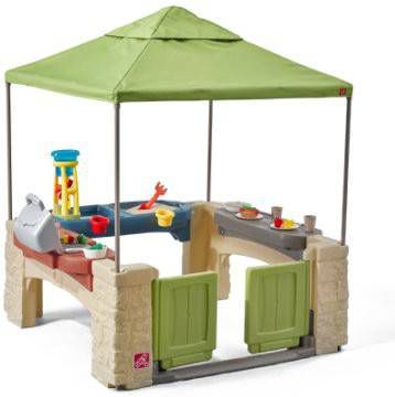 Step2 All Around Playtime Patio Speelhuis Patio Van Kunststof Voor Kinderen Met Keuken & Accessoires