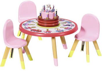 Baby Born Poppentafel Happy Birthday feesttafel met licht en geluidseffecten