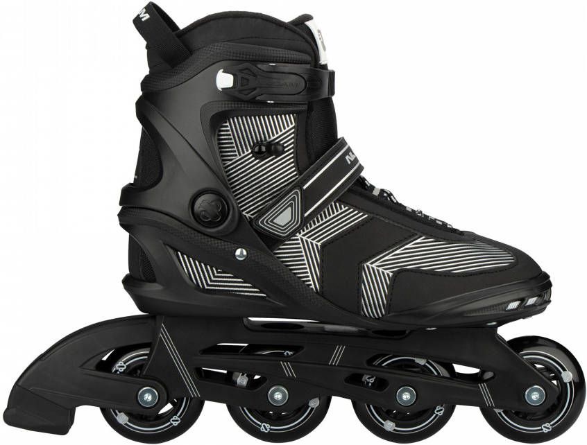 Nijdam Inlineskates Advanced Geo Glitz 82a Polyurethaan Zwart Mt 41
