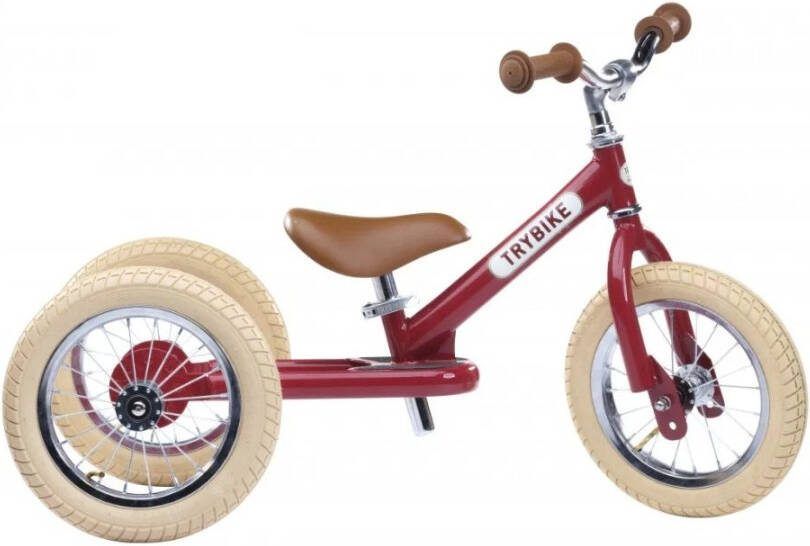 Trybike Steel 2 in 1 loopfiets rood