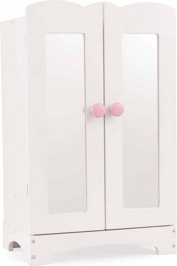 KidKraft Kleine poppen kledingkast 29, 6x22, 2x48 cm wit 60132