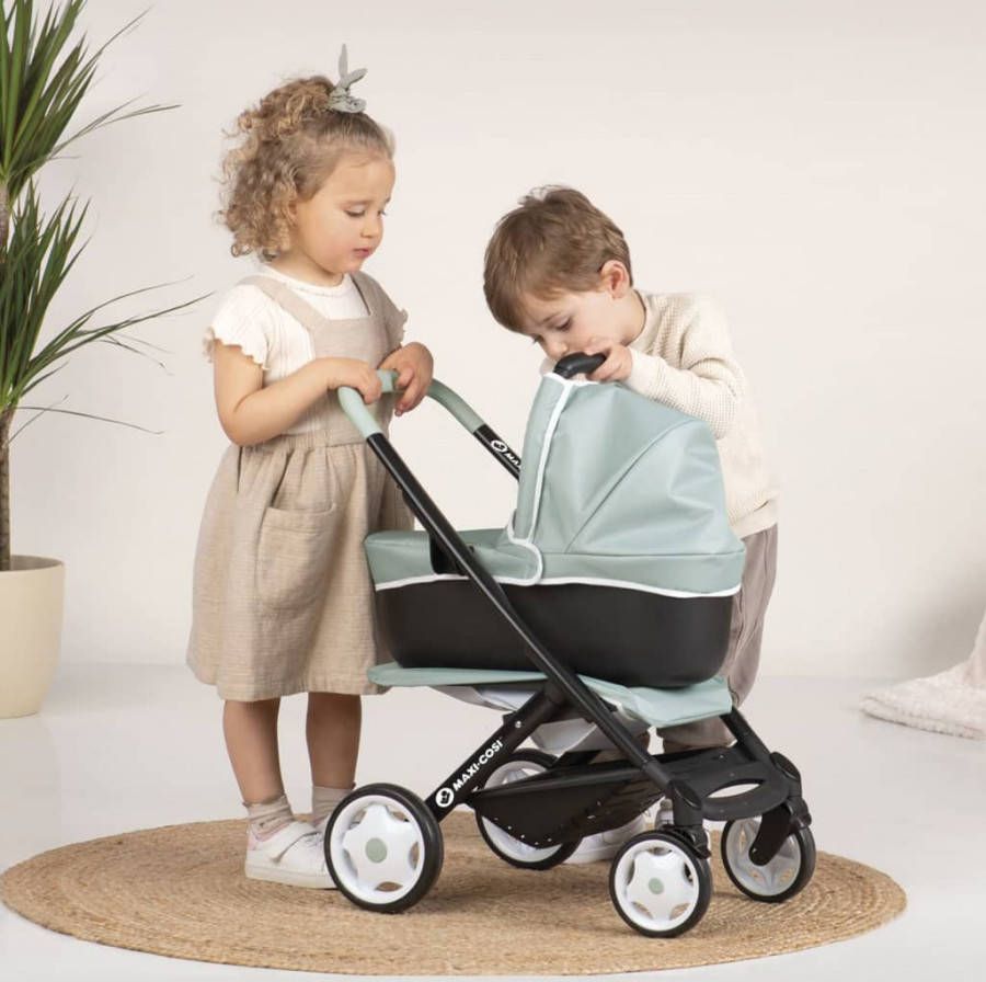 Smoby Poppenwagen 3 in 1 Maxi Cosi saliegroen