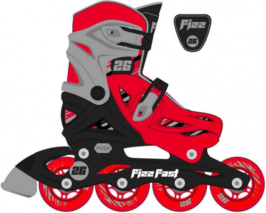 Street Surfing Inline skates Fizz M 35 38 rood en zwart