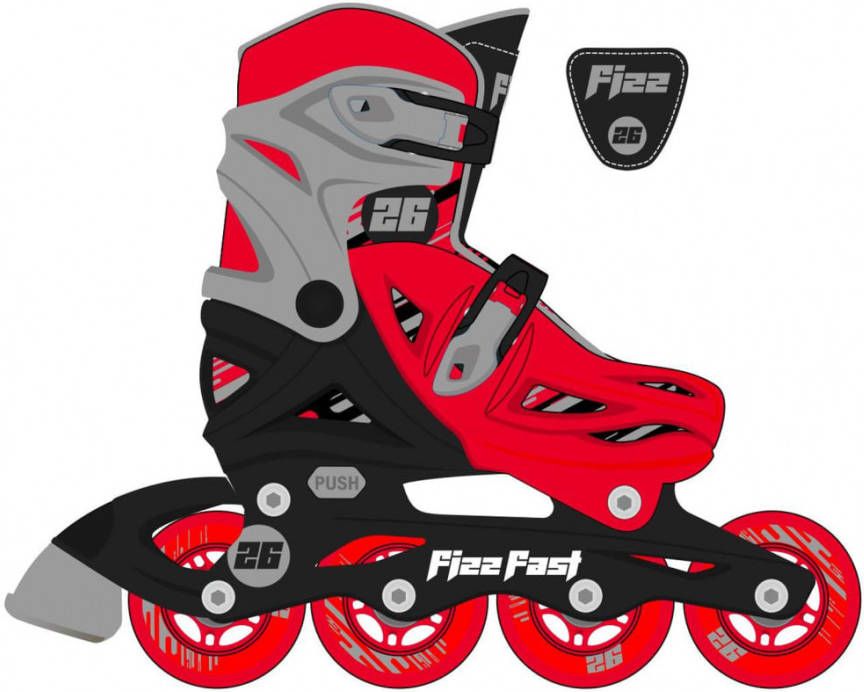 Street Surfing Inline skates Fizz S 31 34 rood en zwart