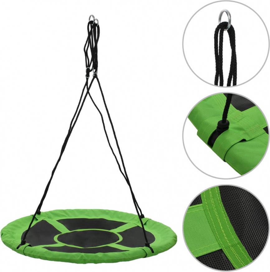 VIDAXL Schommel 100 kg 110 cm groen