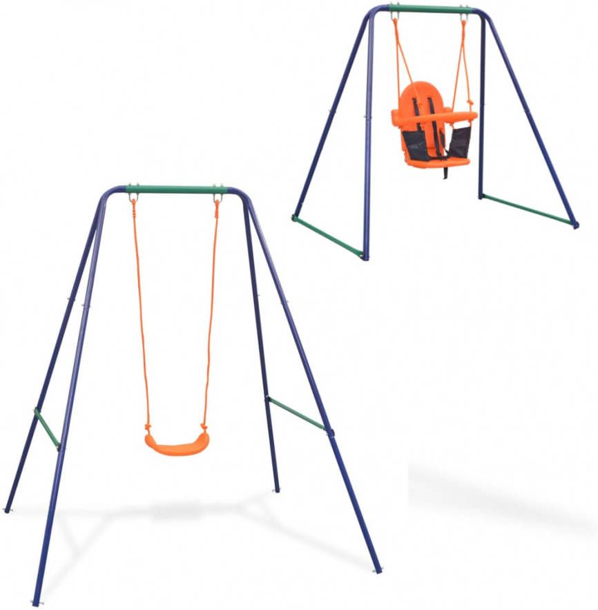 VIDAXL Schommel voor peuters 2 in 1 oranje