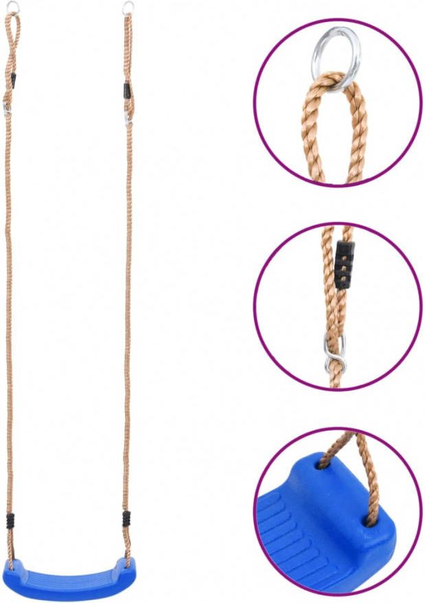 VIDAXL Schommelzitje voor kinderen blauw