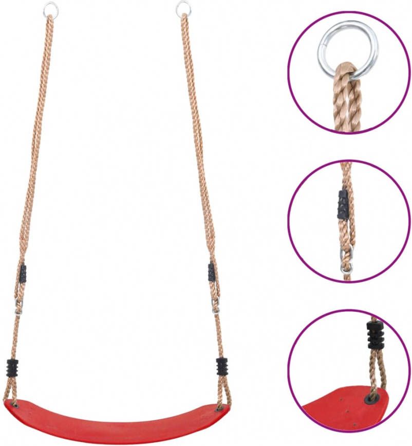 VIDAXL Schommelzitje voor kinderen rood