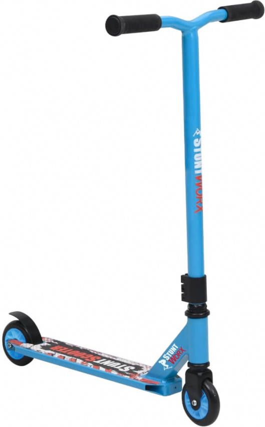 VIDAXL Stuntstep met aluminium stuur blauw