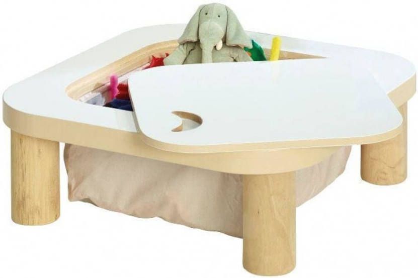 Worlds Apart Schrijftafel Star Bright beige 56x56x30 cm WORL230015