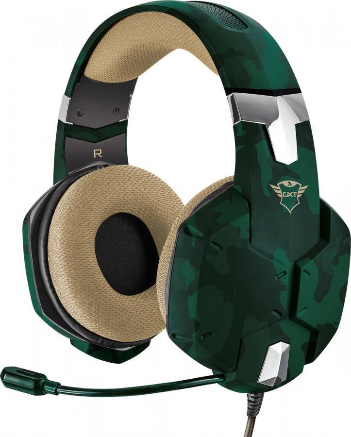 Trust GXT 322C Gaming Headset Groene Camouflage Headset Groen