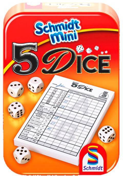 999 Games Schmidt 5 Dice Yahtzee Dobbelspel In Blik