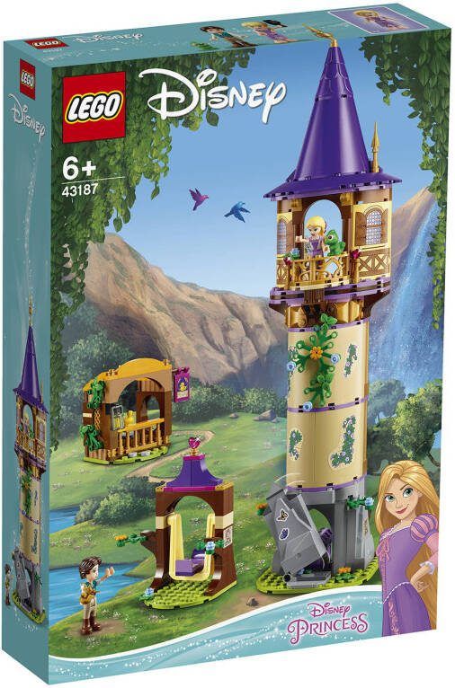 Lego 43187 Disney Princess Rapunzels Kasteeltoren Bouwset met 2 Poppetjes, Speelgoed voor Kinderen van 6 Jaar en Ouder