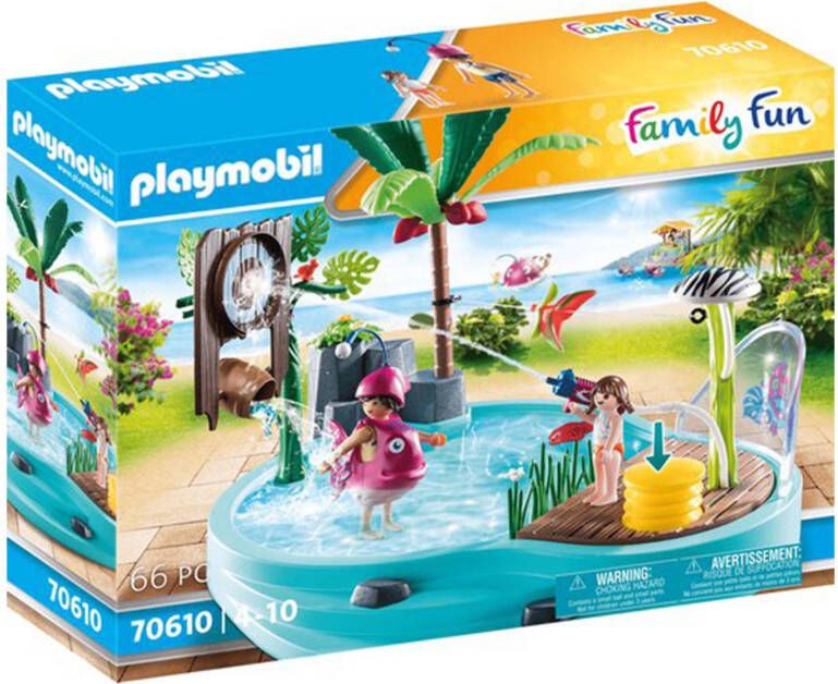 PLAYMOBIL &#xAE, Family Fun zwembad met watersproeier 70610