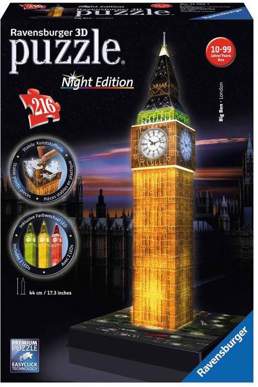 Ravensburger Big Ben Night Edition 3D puzzel(216 stukjes )