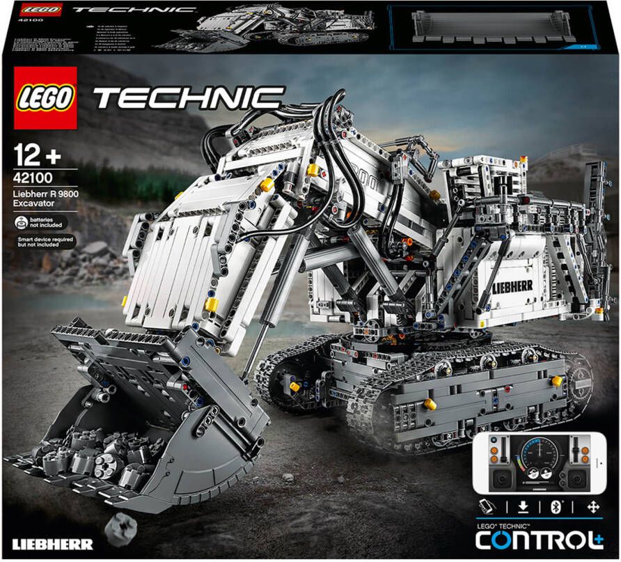 Lego Technic Control+ Liebherr R 9800 graafmachine set(42100 )